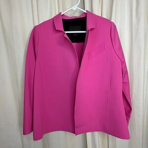 Marie Saint Pierre Malta scuba jacket size 5 (large) hot pink rose blazer